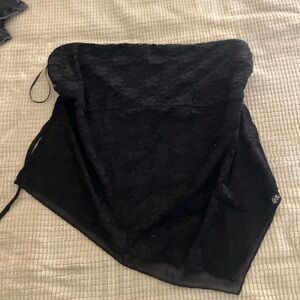 Garage Black Lace Tube Top